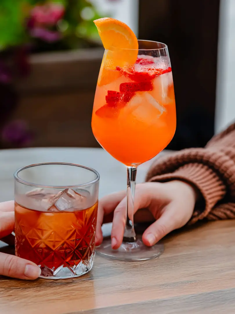 Fashionista and Strawberry Aperol Spritz cocktails